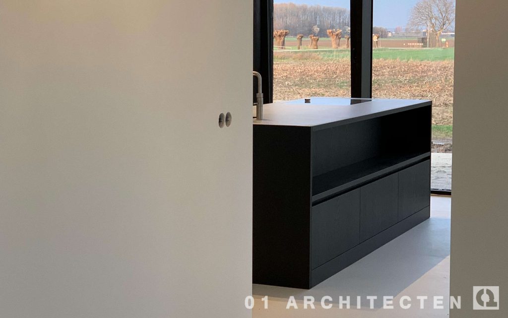 moderne keuken nieuwbouw doorkijk
